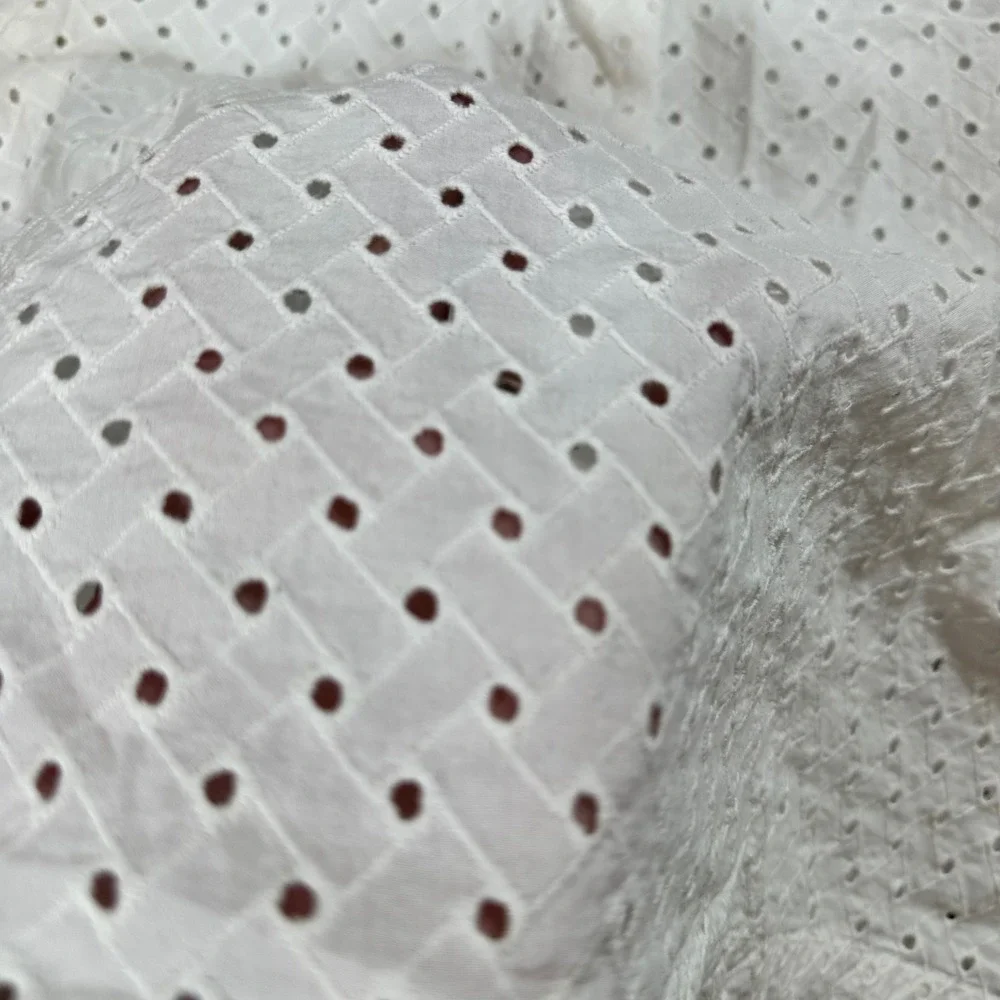Kate Spade New York White Eyelet Shirt Short Sleeve‎ Button Down Top - Sz 2